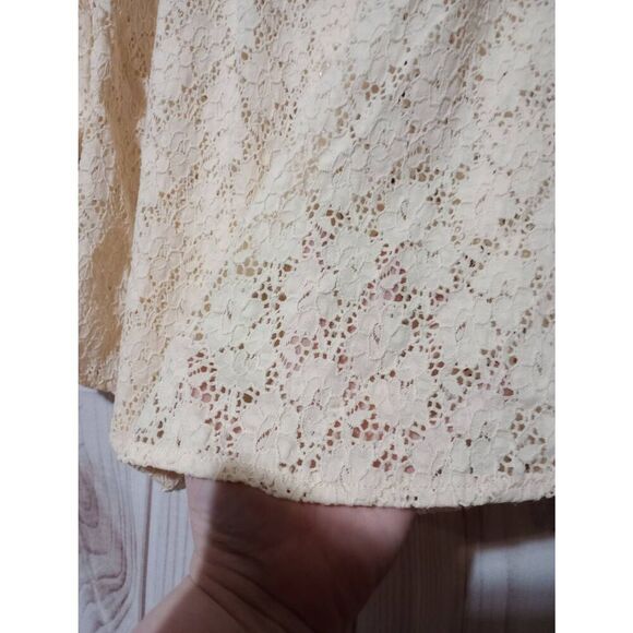 Fenn Wright Manson Shirt Ladies 1x Ivory Lace Button Front - Picture 5 of 7